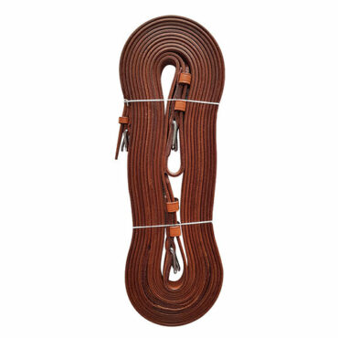 1020 Einspännerleine aus Leder - Single horse driving lines