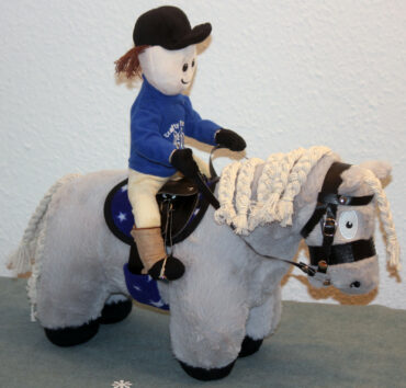 2081 Crafty Ponies Schabracke und Gurtschoner blau – Bild 2