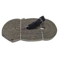 25233 Longierleine aus Schlauchgurten mit Schnallenteil grau